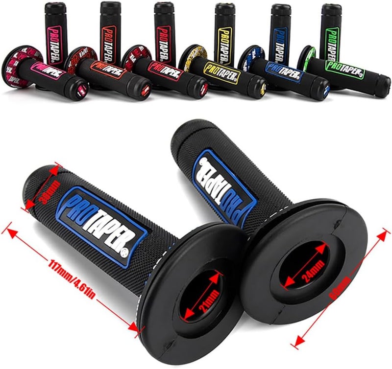 POCRRMCB '7/8'' Motorcross Handle Grips Dirt Bike 22mm 24mm Truster Grips Motorcycle Ergonomic Bar End Non Slip Grip Gel Gep Scooter Cruiser Racing Mountain' - Image 2